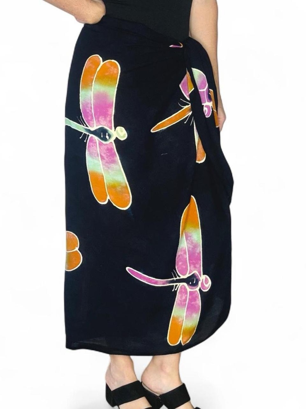 Vintage Pareos Etc. Dragonfly Large Scarf Sarong Swim Cover